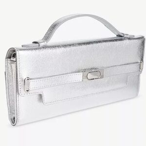 INC International Concepts Metallic Silver Wristlet